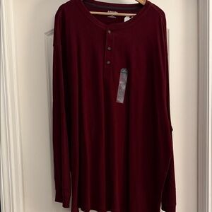 St. John’s Bay Maroon Long Sleeve Henley